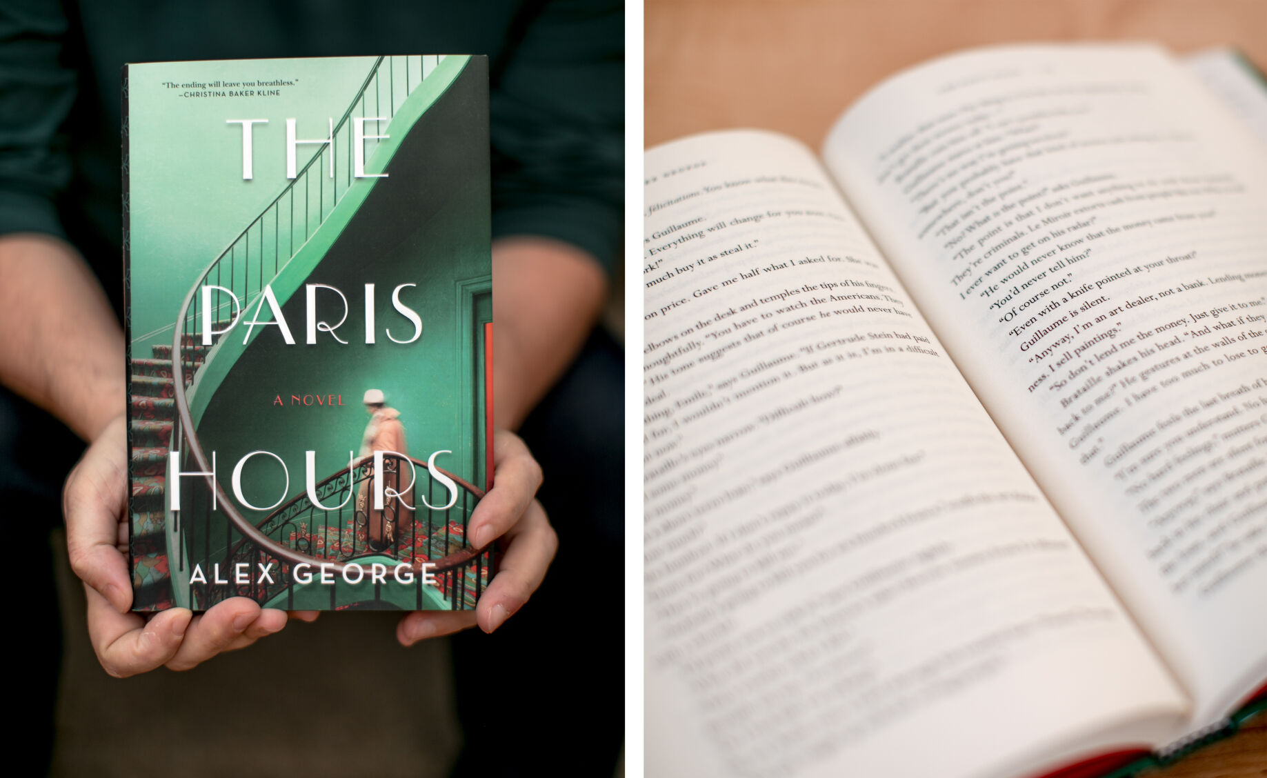 Alex George holds his new novel called "The Paris Hours" on Sept. 6 in Skylark Books in downtown